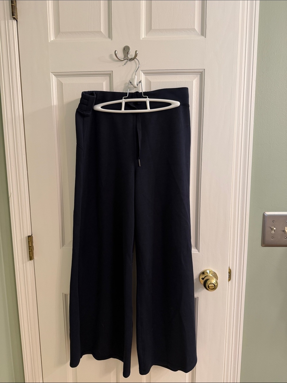 Spanx Air Essentials Navy Wide-Leg Pull-On Pants